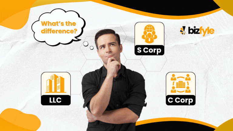 A man thinking about LLC, S corp and C corp and wondering what is the difference